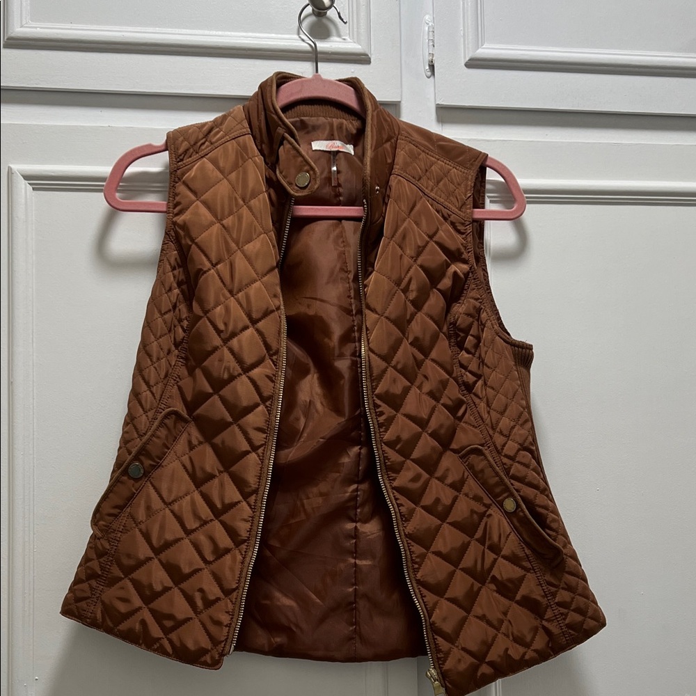 Quilted Brown Women's Vest